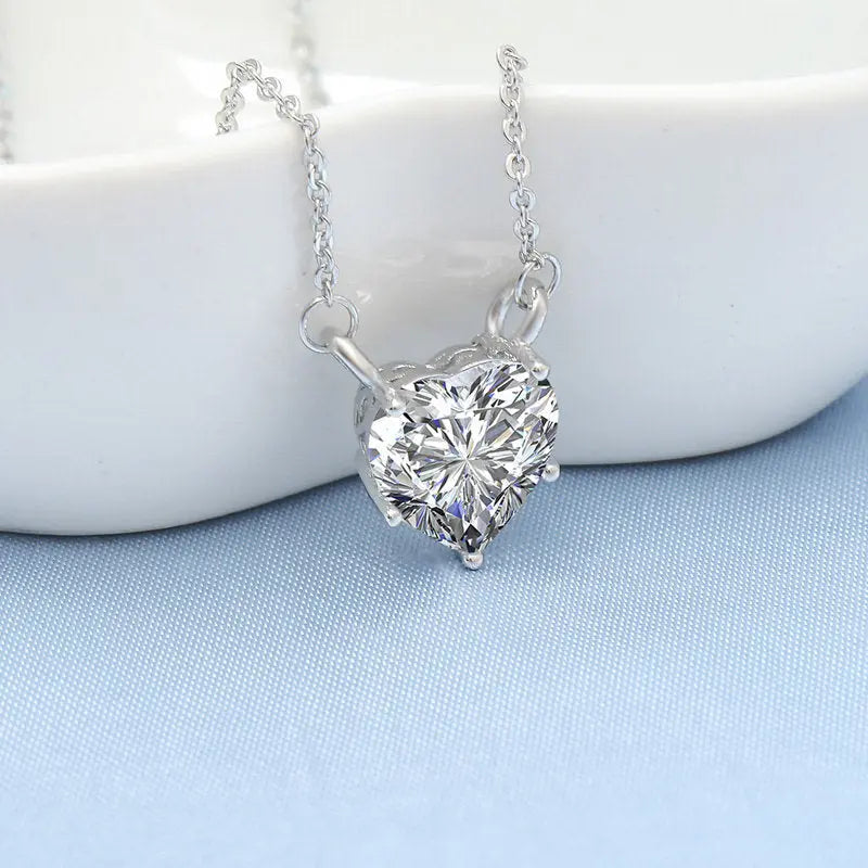 Pendant Moissanite Necklace Clavicle Chain CJDropshipping