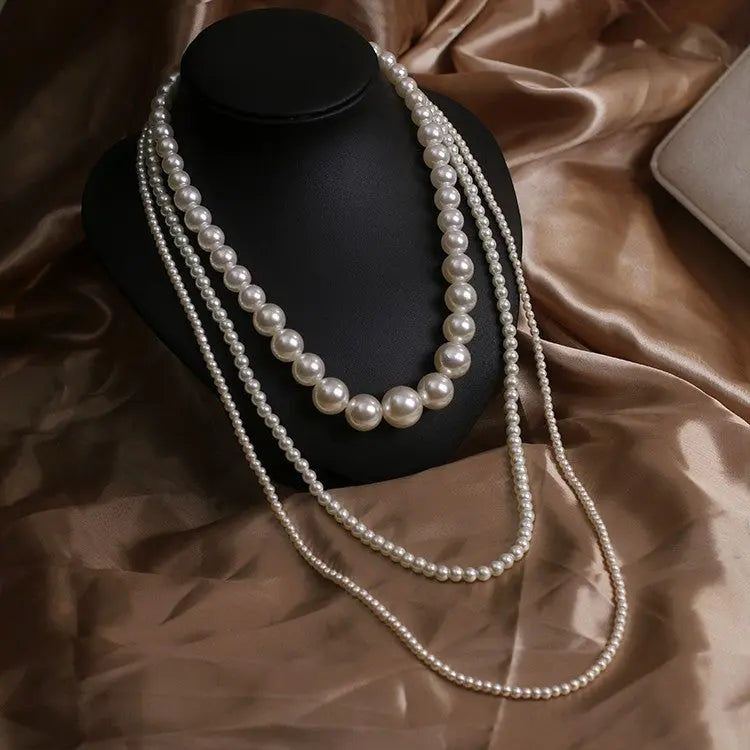 European And American Entry Lux Style Fashion Multi-layer Pearl Necklace LuxeStreet Boutique