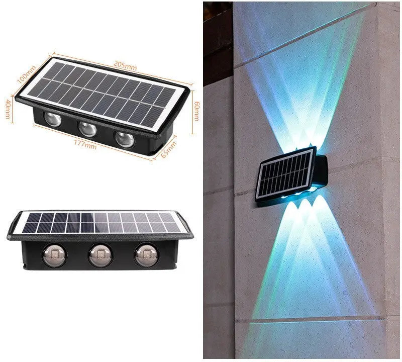 Solar Outdoor Wall Lights Waterproofing LuxeStreet Boutique