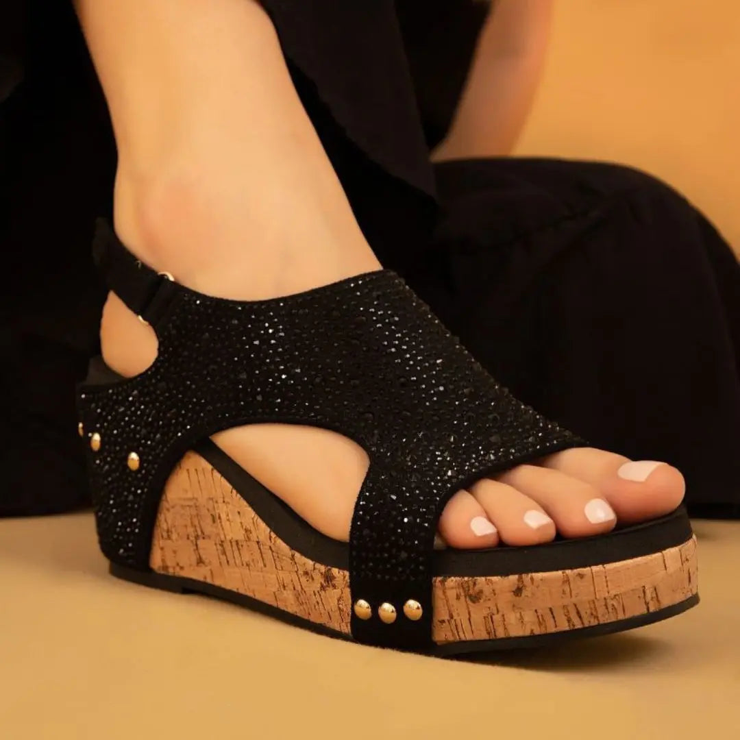 Barbara Rhinestone Covered Wedges MODAPASSO