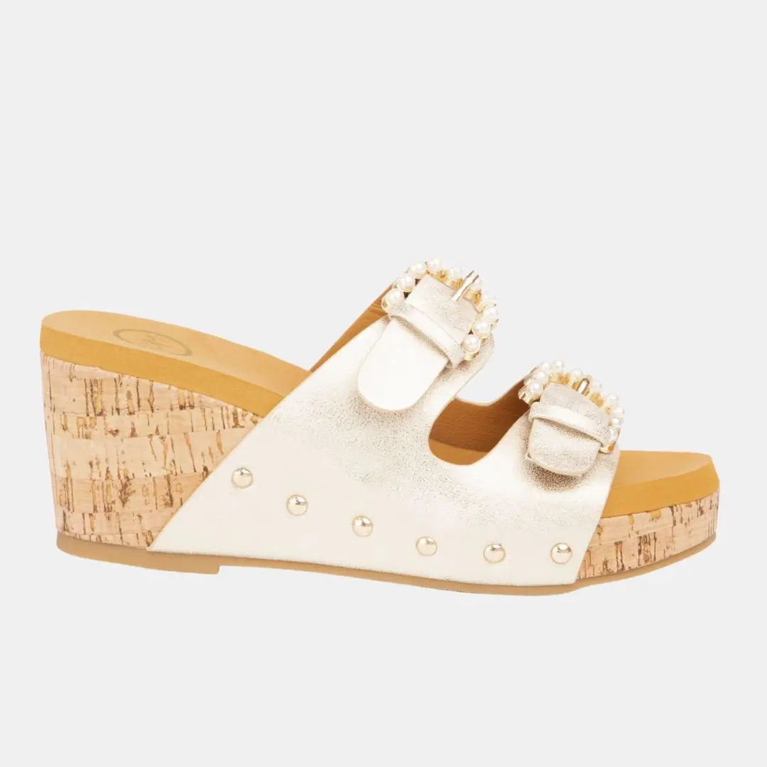 Brianna Women's Cork Design Wedge Platform MODAPASSO