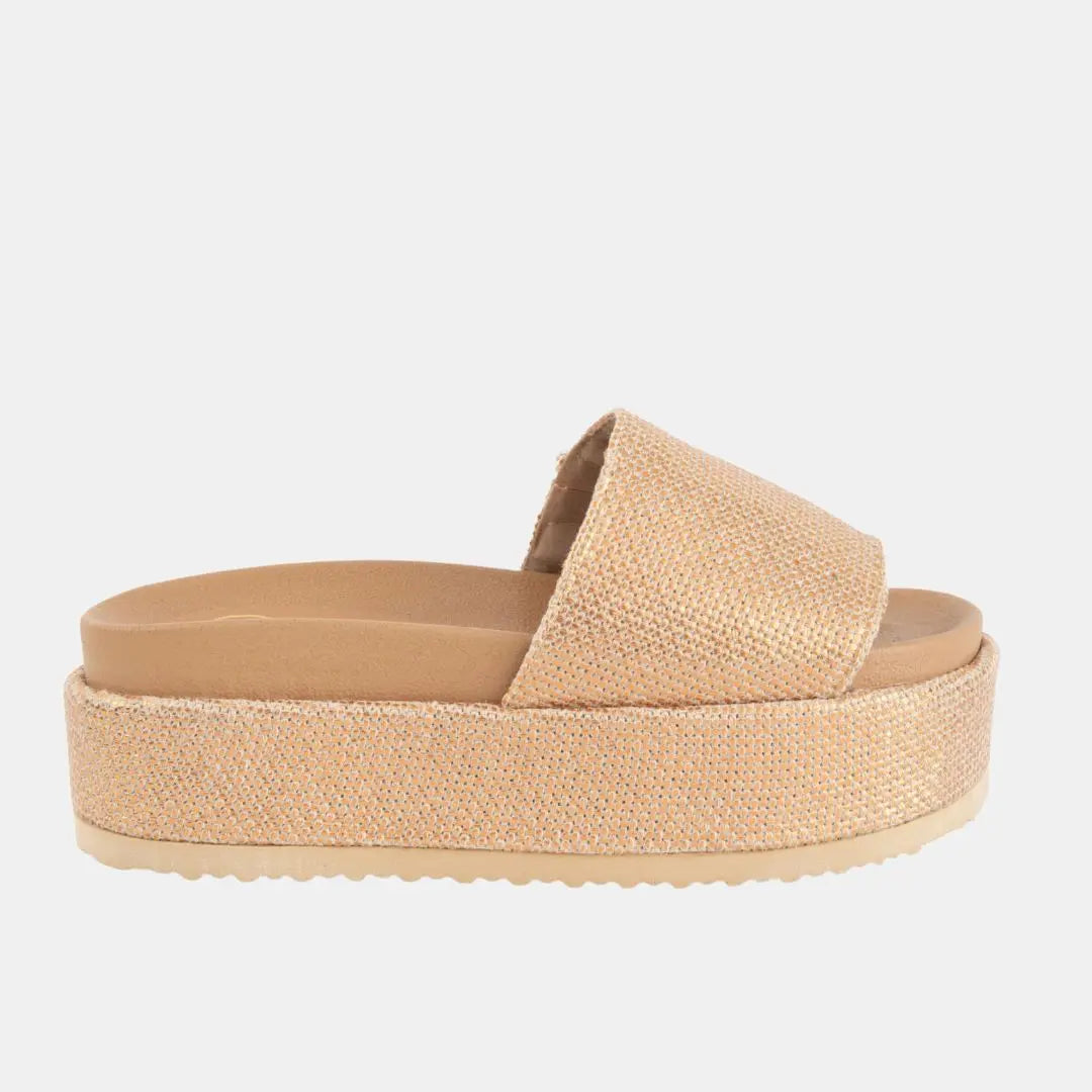 Footbed Platform Slide Sandals MODAPASSO