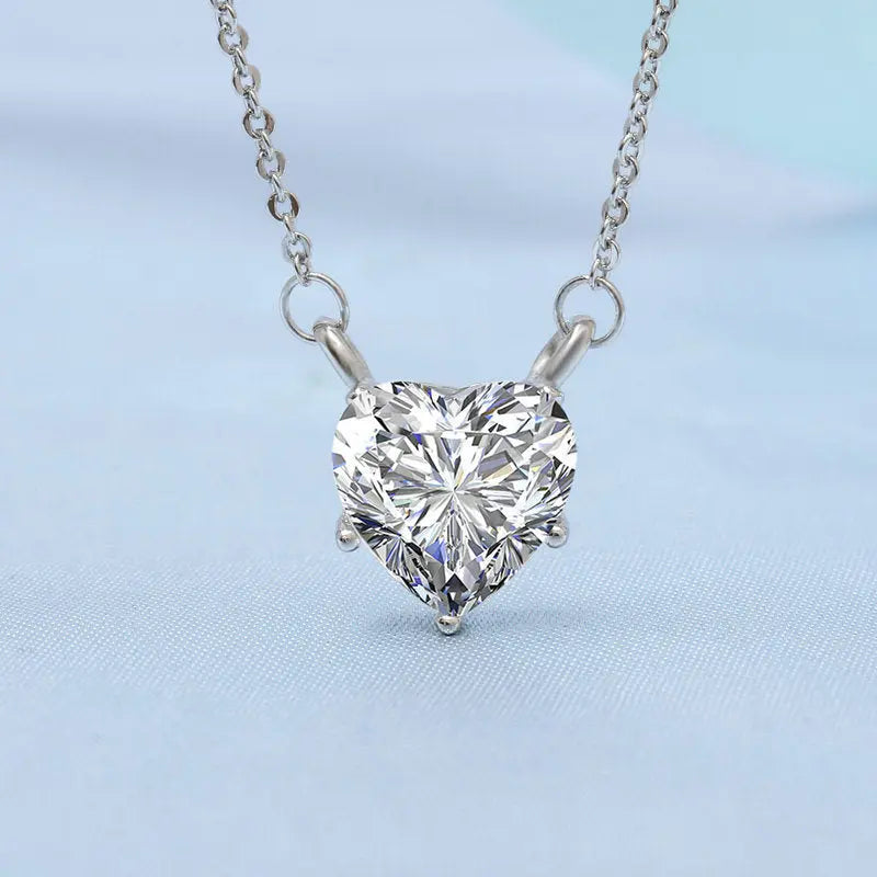 Pendant Moissanite Necklace Clavicle Chain CJDropshipping