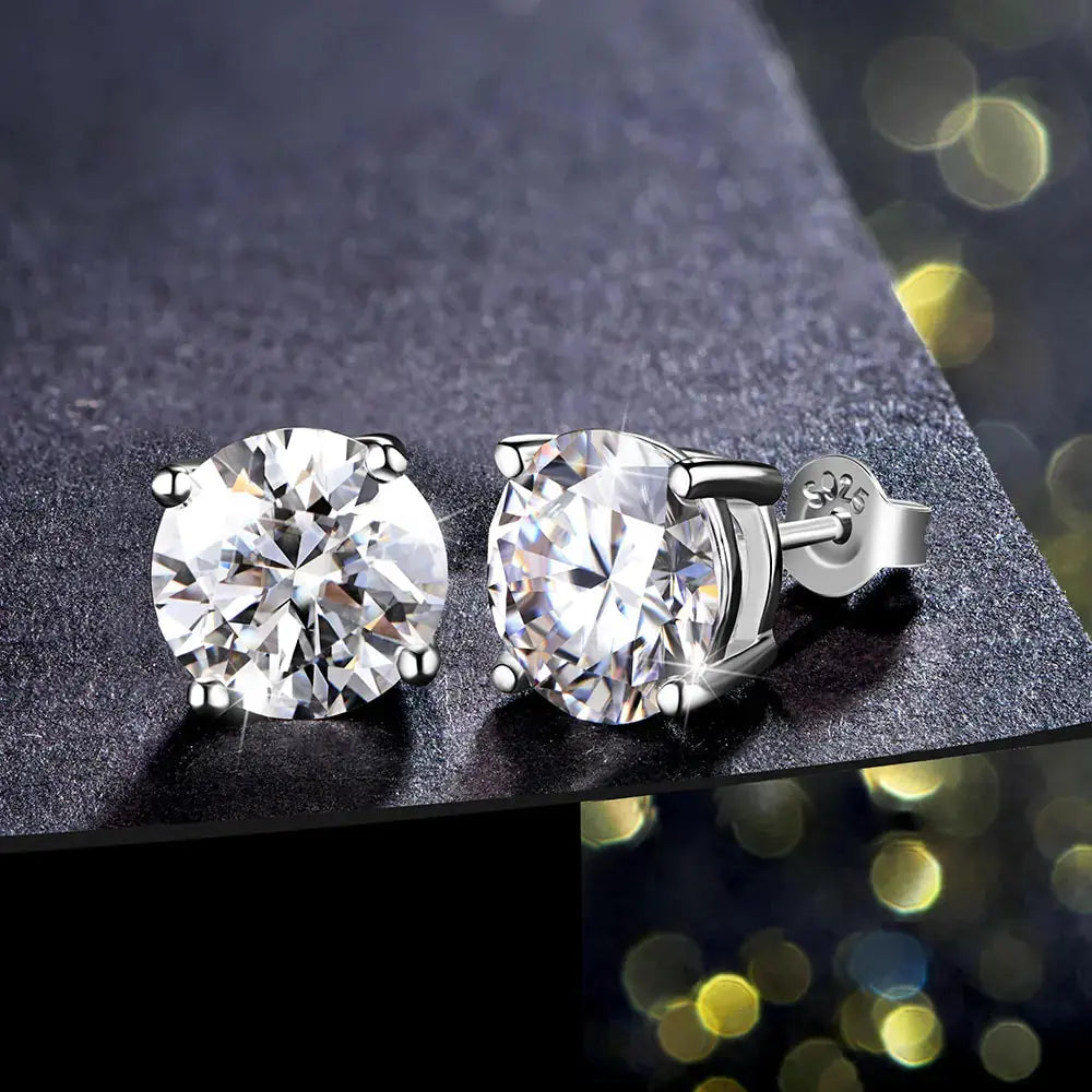 2CT Moissanite Stud Earrings LuxeStreet Boutique