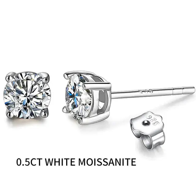 2CT Moissanite Stud Earrings LuxeStreet Boutique